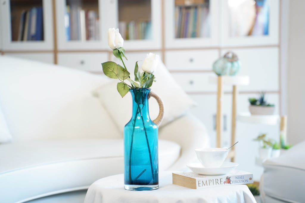 Harbour Aqua Glass Jug Vase (2 sizes)
