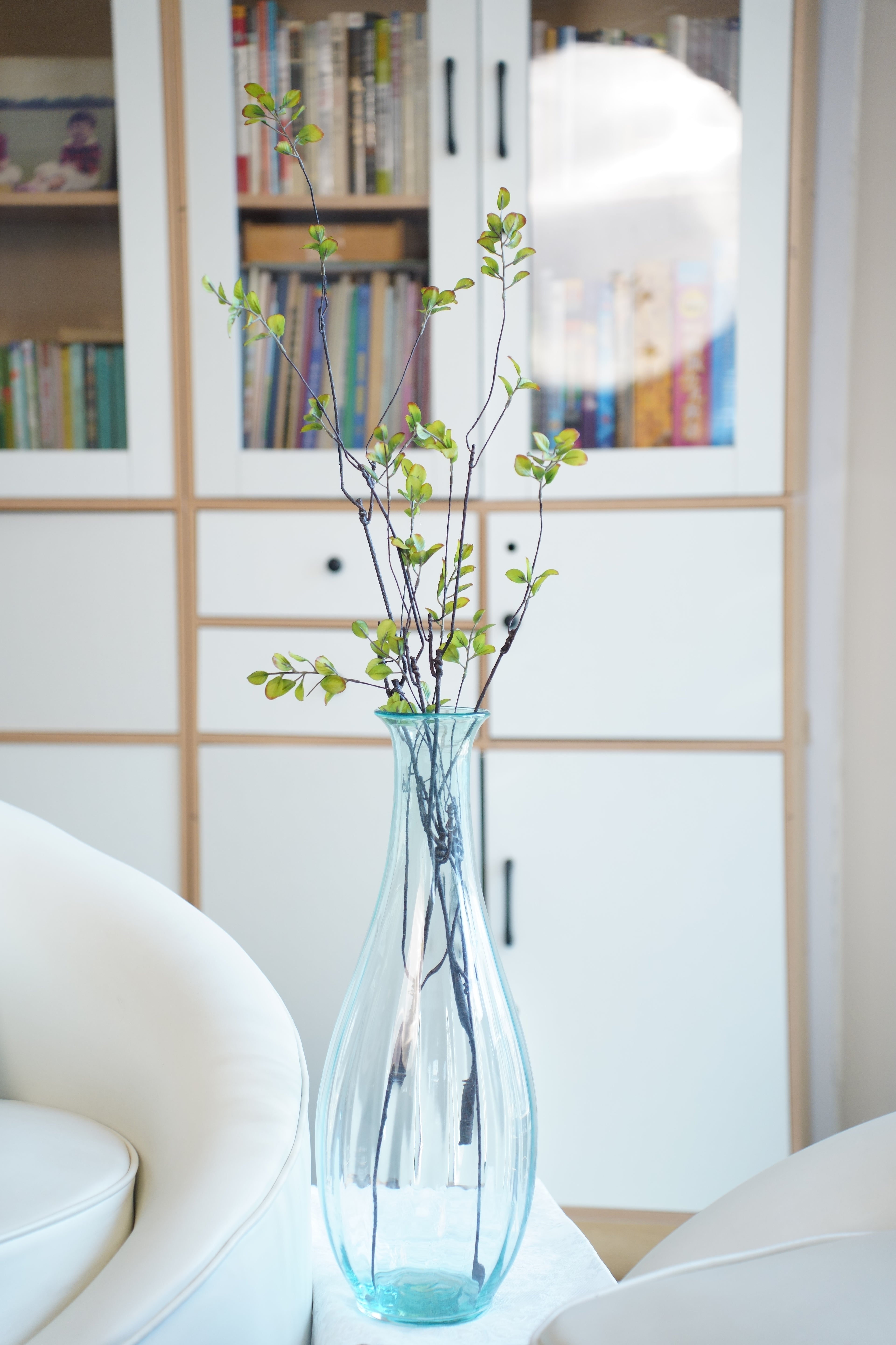 Palais Tall Ribbed Glass Vase (50 cm)