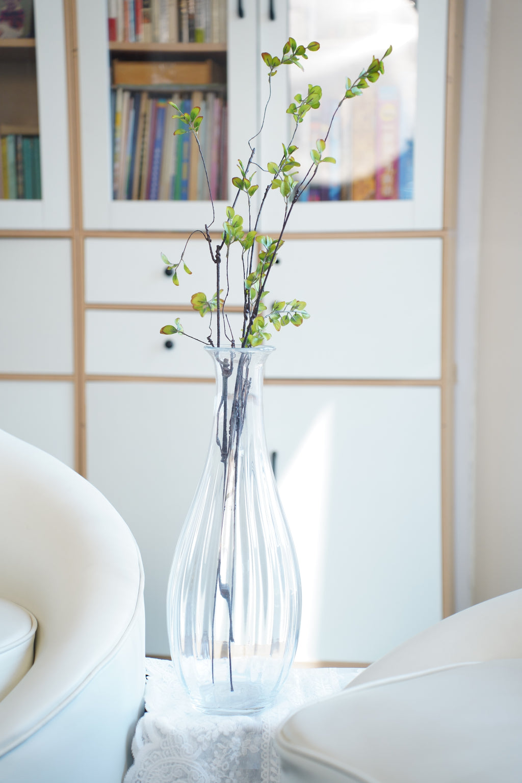 Palais Tall Ribbed Glass Vase (50 cm)