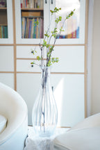 Palais Tall Ribbed Glass Vase (50 cm)