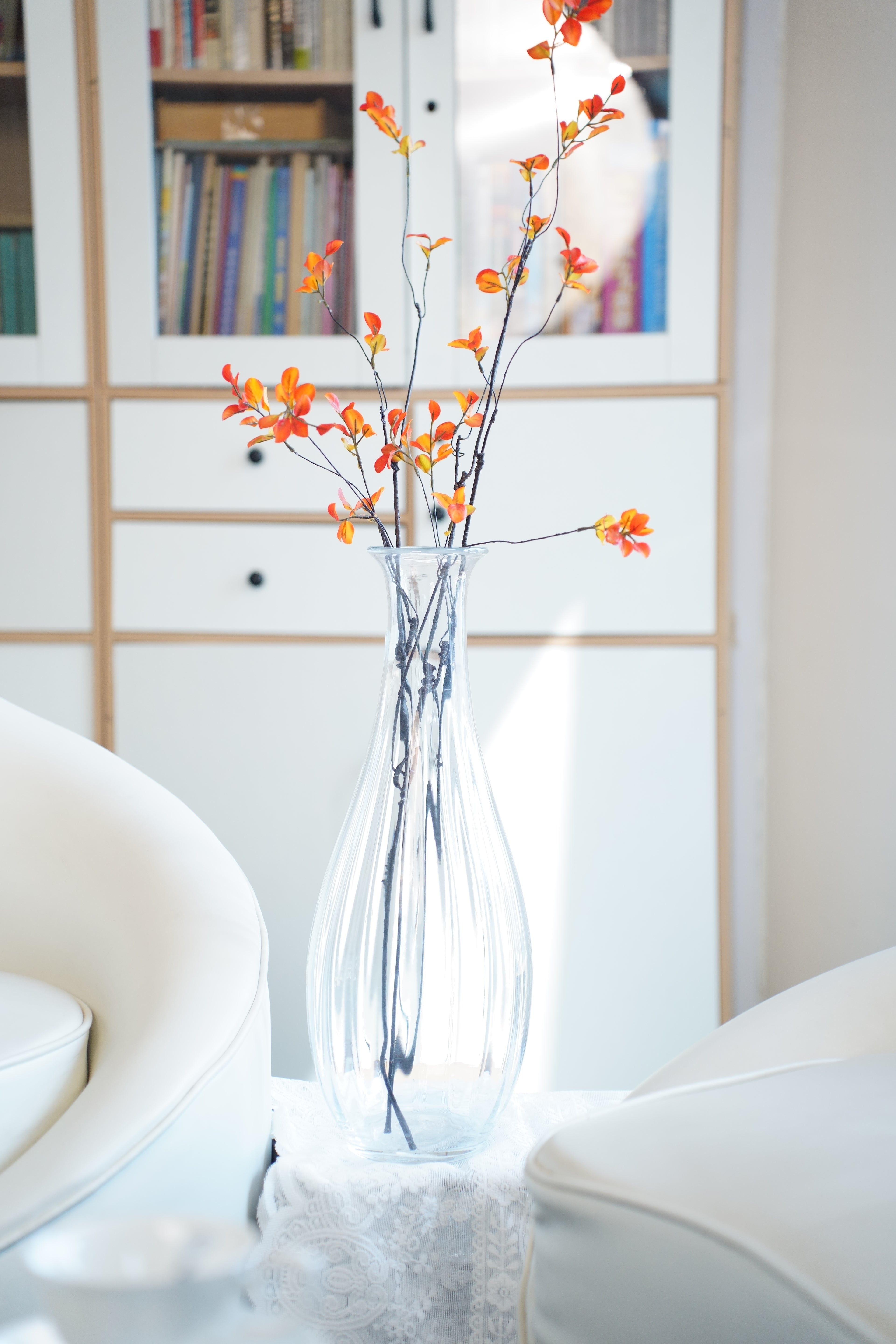 Palais Tall Ribbed Glass Vase (50 cm)