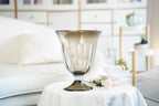 Palais Smoke Pedestal Glass Vase (30 cm)