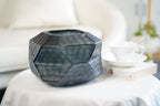 Facet Smoke Glass Vase