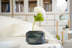 Facet Smoke Glass Vase