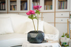 Facet Smoke Glass Vase