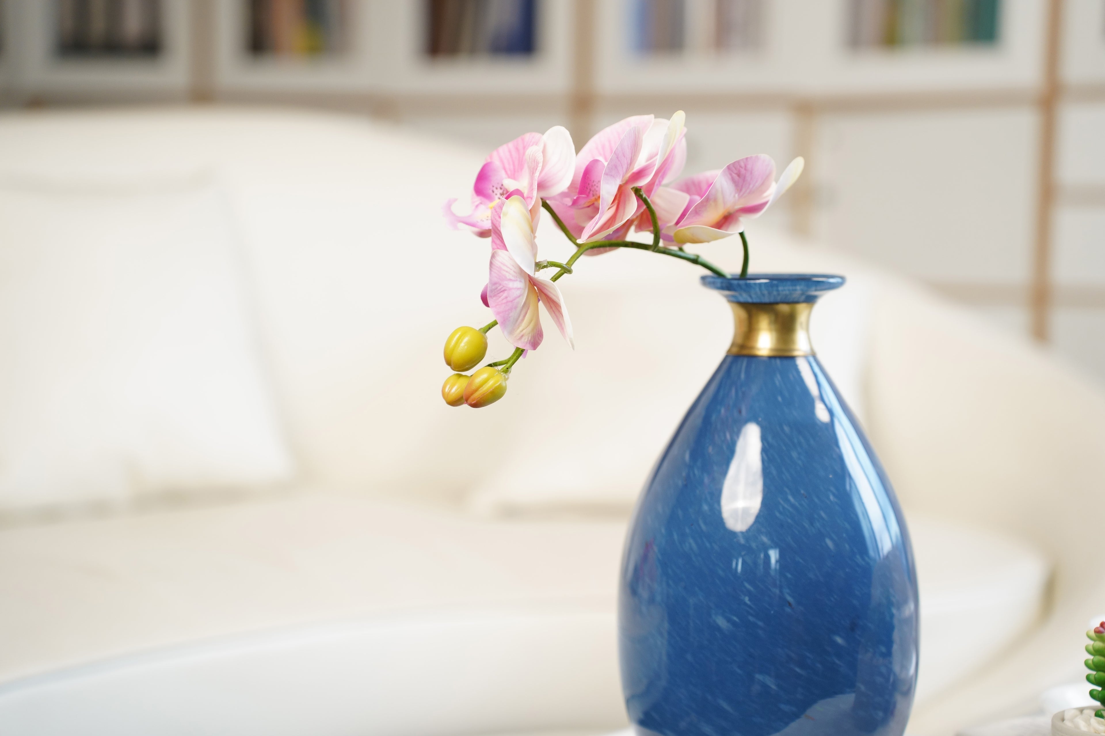 Petite Phalaenopsis Orchid Stem, 45 cm (5 heads)