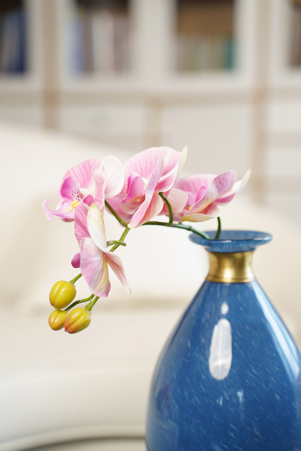 Petite Phalaenopsis Orchid Stem, 45 cm (5 heads)
