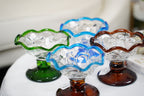 Scalloped Hand-Blown Glass Compote Bowl (A57391068N)