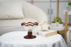 Scalloped Hand-Blown Glass Compote Bowl (A57391068N)